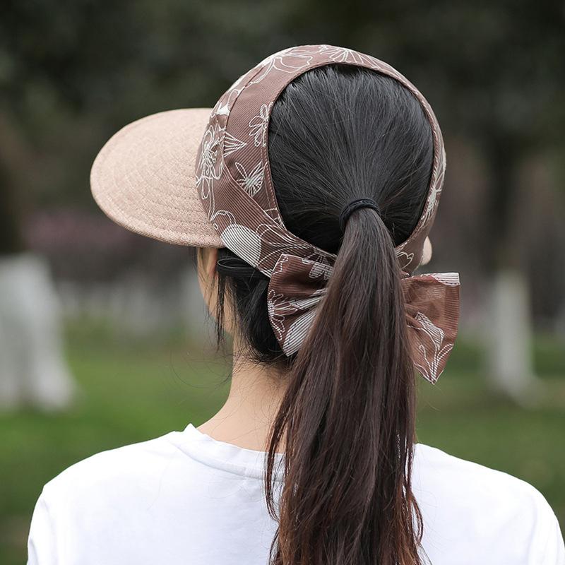 כובע בד פרח נושם 1 יחידה כובע שמש טמפרמנט כובע הצללה חיצוני