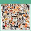 Adesivos de Grafite de Anime Japonês com 100 Peças Hunter X Hunter Haikyuu Demon Slayer E Mais!