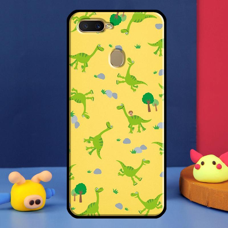 Cute Dinosaur Baby Case For Oppo A98 A78 A58 A15 A16 A17 A5 A9 A91 A52 A72 A76 A96 A74 A94 A54 S A57 A77 Cover