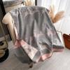 Korean Version Of Fashionable Versatile Zebra Contrasting Scarf Thickened Shawl High-End Cloak Scarf