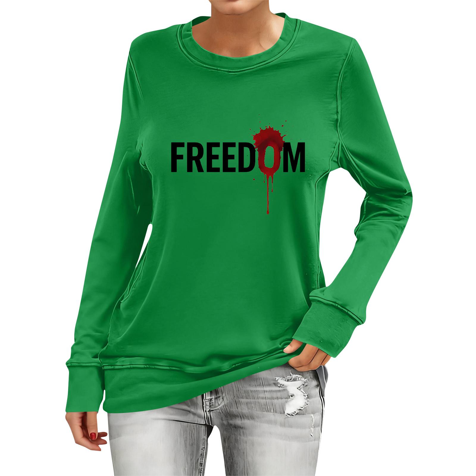 

Женская модная повседневная блузка с длинным рукавом и принтом на шее M зелёный