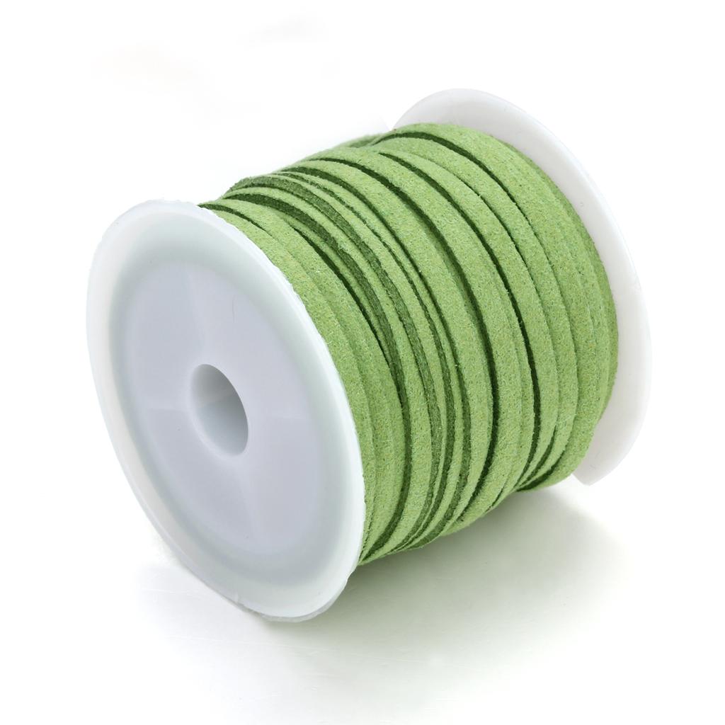 5m/roll Color 1.5mm Flat Faux Suede Braided Cord Korean Velvet Thread Leather Rope for DIY Bracelet Jewelry Making Accessories