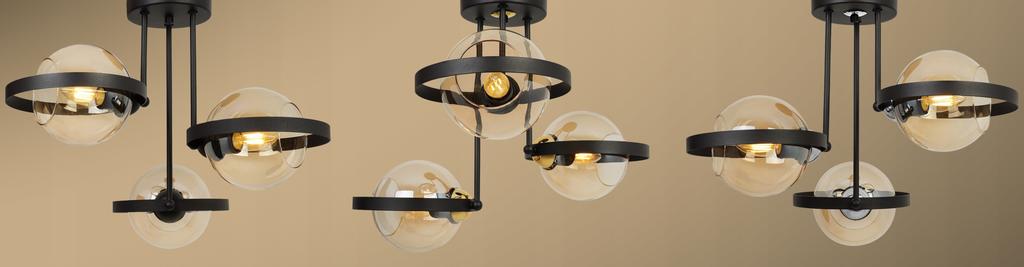 MODERN HONEY GLASS RING HANGING LAMP