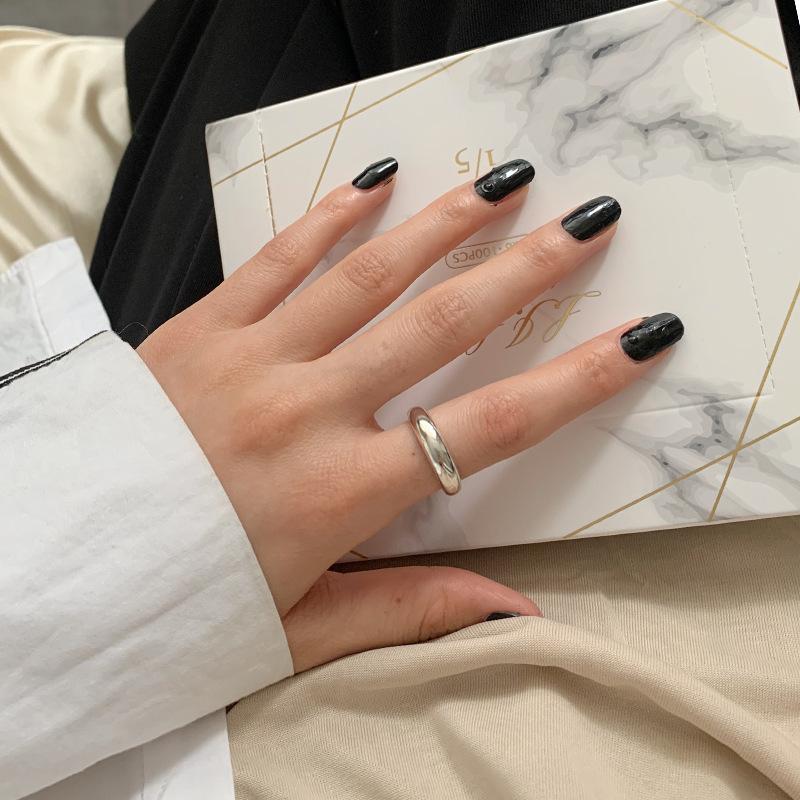 Minimalist C-shaped Glossy Ring Women's INS Niche Cold Wind Personality Light Luxury Geometric Party & Daily Finger Ring