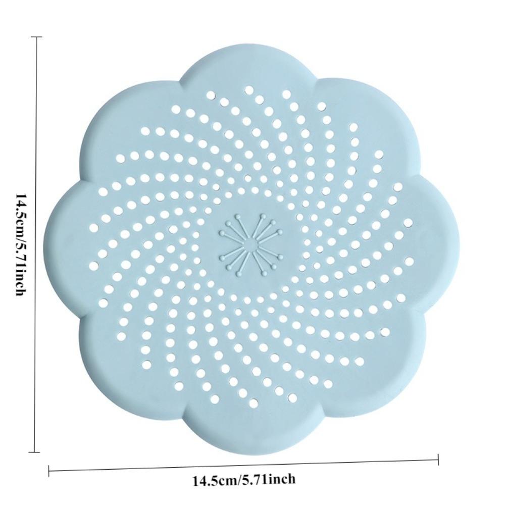 1PC Floor Drain Cover Silicone Equipped with Suction Cups Anti Clogging Sink Filter for Kitchen Bathroom Hair Catcher Screen