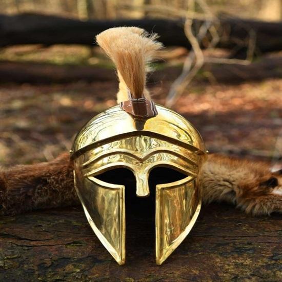 

Итало-коринфский шлем с плюмажем, латунный золотистый финиш, 1,3 мм