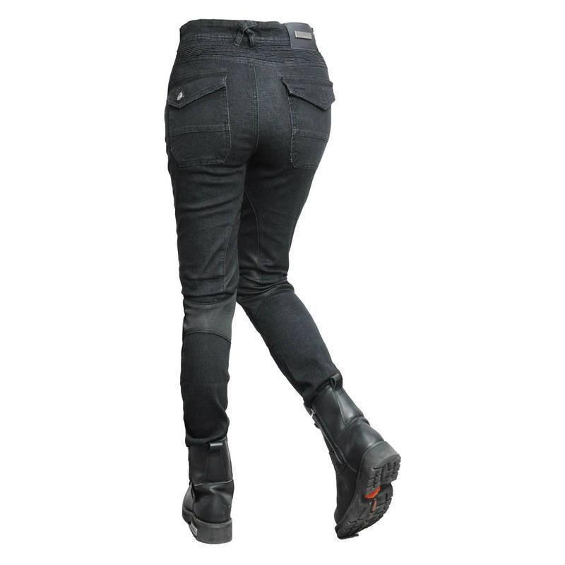 Womens Motorcycle Riding Pants With Integrated Protective Padding Breathable Denim-Style Biker Trousers Street Touring