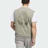 Adidas Go-To Vest Letter Pattern Print Round Neck Sleeveless Top Men Tops Pebble-Grey IU4713