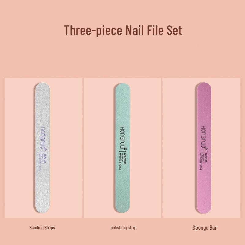 Nail File & Buffer Set: Double-Sided Grinding & Polishing Tool