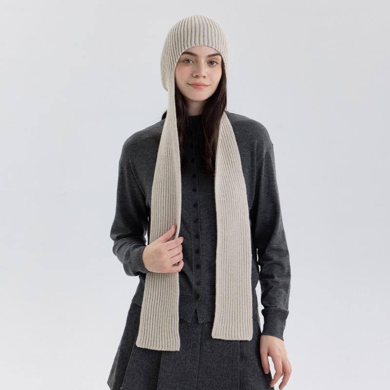 Premium fashionable hooded scarf integrated shawl men and women autumn and winter warm hooded bag head neck protection cold scarf shawl