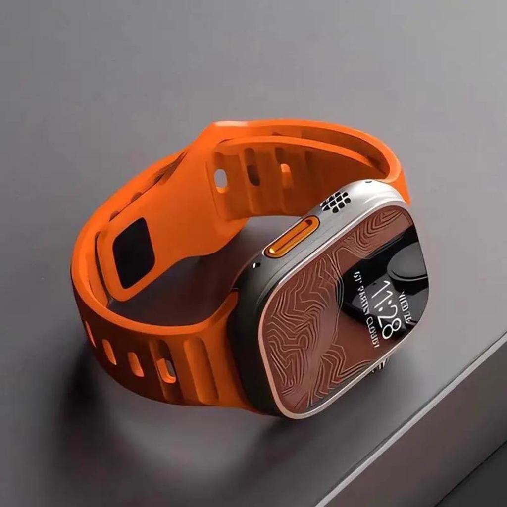 Soft Silicone Strap Compatible with Apple Watch Band 46/49/45/44/42/41/40/38mm,for iWatch Ultra/11/10/9/8/7/6/SE/5/4/3/2/1 Smart Watch Accessories