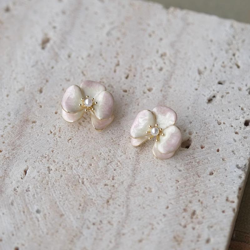 

Серьги-пусеты и подвески «Фаленопсис» в французском минималистичном стиле - Женский нишевый дизайн, Высококлассные пусеты и подвески, Новая коллекция 2025