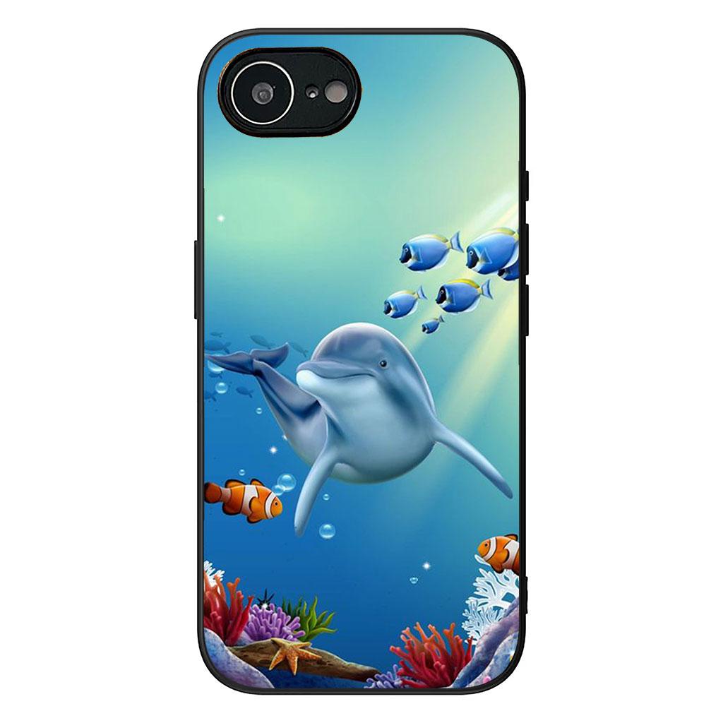 Dolphin Animal Phone Case for Motorola Moto G54 G05 G24 G45 G55 G75 G85 G15 G57 G86 Power Edge 50 30 Ultra Fusion neo Pro