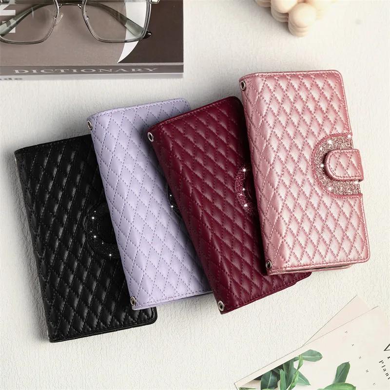 Flip Leather Phone Case for XiaoMi 14 13T 12T 11T 10T Mi POCO X6 Pro X5 X3 F3 F4 F5 M5S C65 C55 Long Lanyard Zipper Wallet Cover