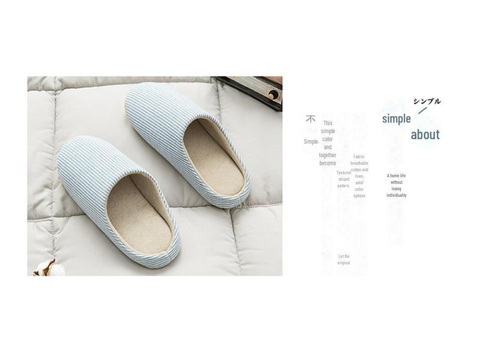 Unisex Japanese-Style Soft Cloth Slippers for Indoor Wooden Floors, Silent, Non-Slip, Large Size, Perfect for Spring and Autumn.