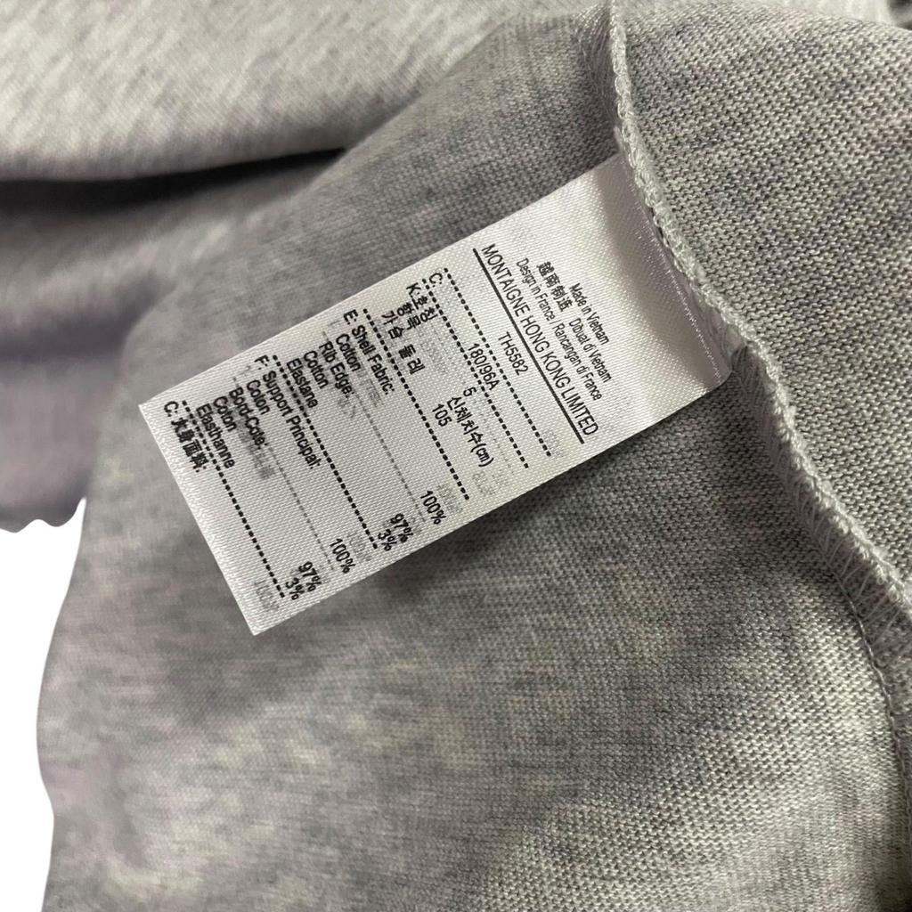 Used [New and unused] [Box/with tags] LACOSTE Outline Clock Crew Neck T-Shirt Heavy Weight Short Sleeve T-Shirt TH5582-99 Gray CCA / Silver Gray 100%
