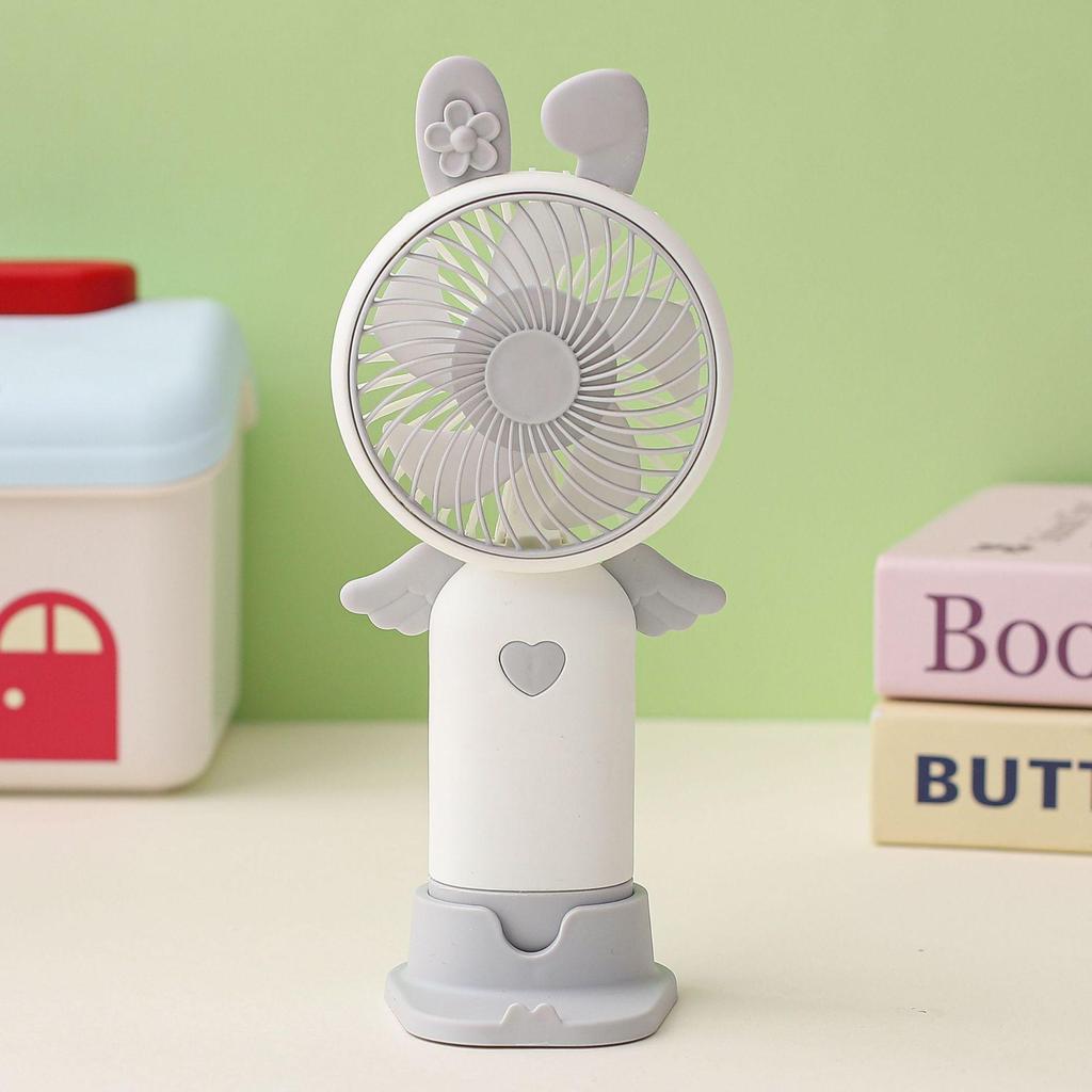 USB Rechargeable Portable Mini Fan with Light - Strong Wind, Desktop & Outdoor Use