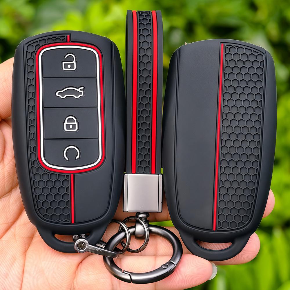 Silicone Car Key Case Cover For Chery Omoda C5 5 Fx 7 Tiggo 8 Plus 8 Pro 7 Pro Arrizo 5 Plus Jaecoo J7 7