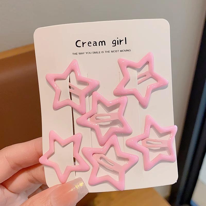 6/10pcs Y2k Mini Star Side BB Cute Hair Clip Korean Candy Colorful Dopamine Baby Headwear Girl Hair Pin Bangs Clip Kid Headwear