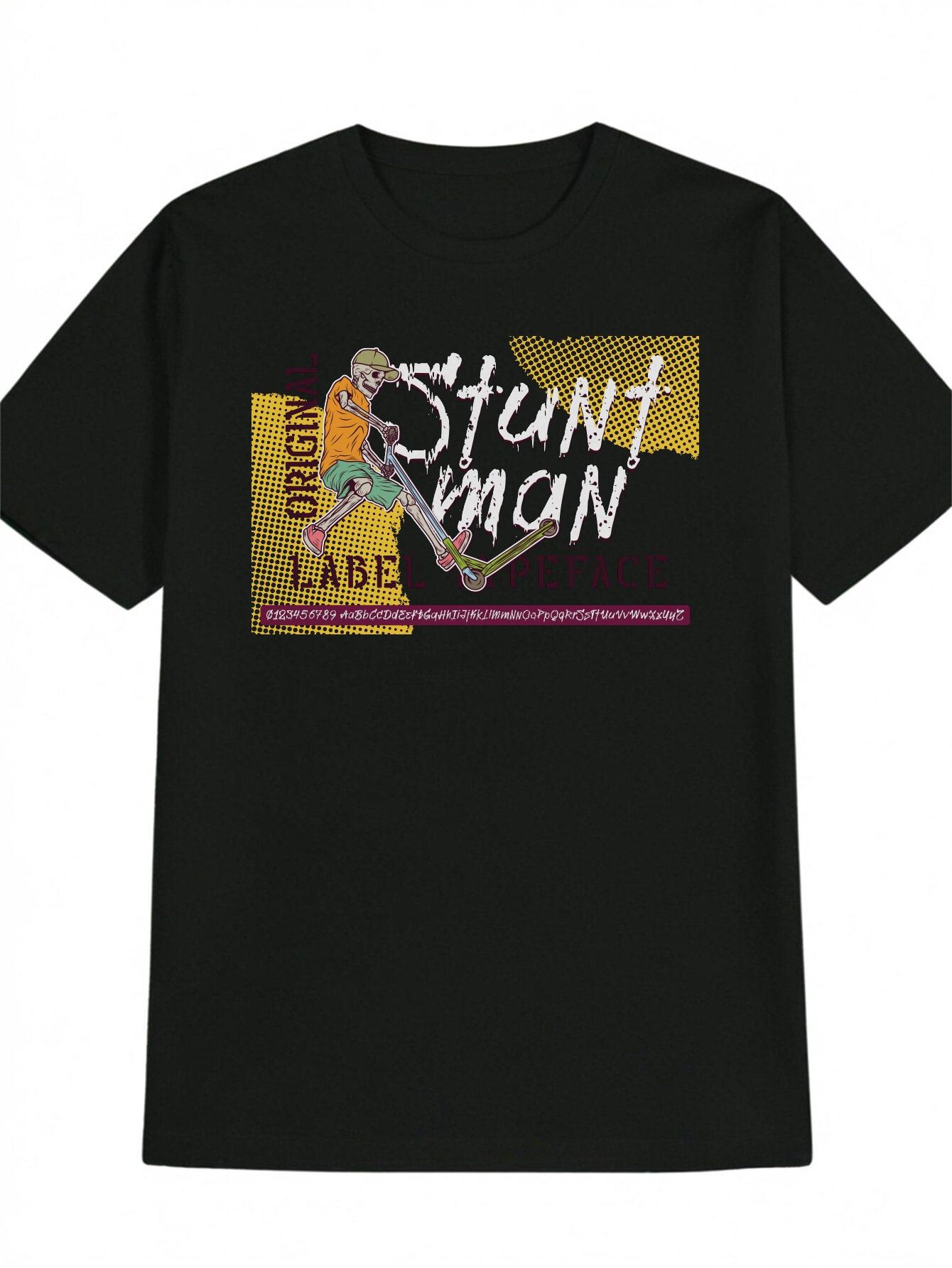 

Casual Graphic T-shirt - STUNT for Man & Original Label Print XL