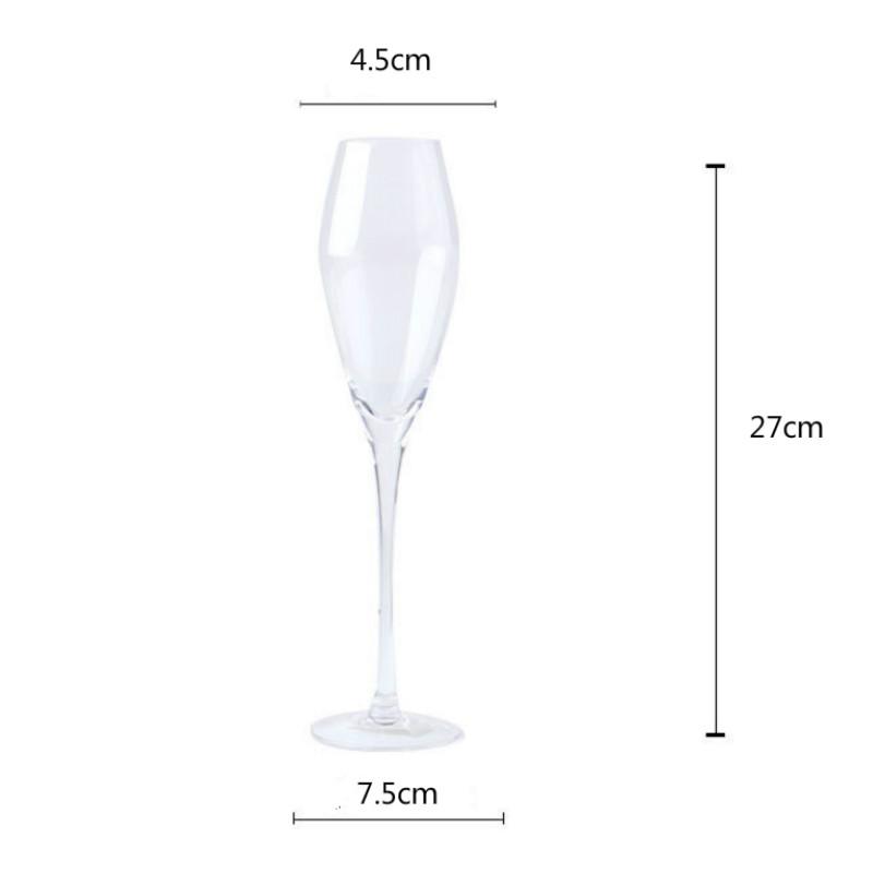 2pcs/Set 100-200ml Creative Art Shape Champagne Cup Gold Mouth Goblet Festival Family Tasting and Smelling Wine