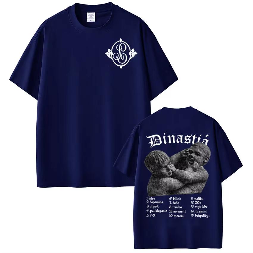 Rapper Peso Pluma Tito Double P Dinastia Tour Print Tshirts Men Women Fashion Tshirts Summer pure Cotton Casual Pop music Top