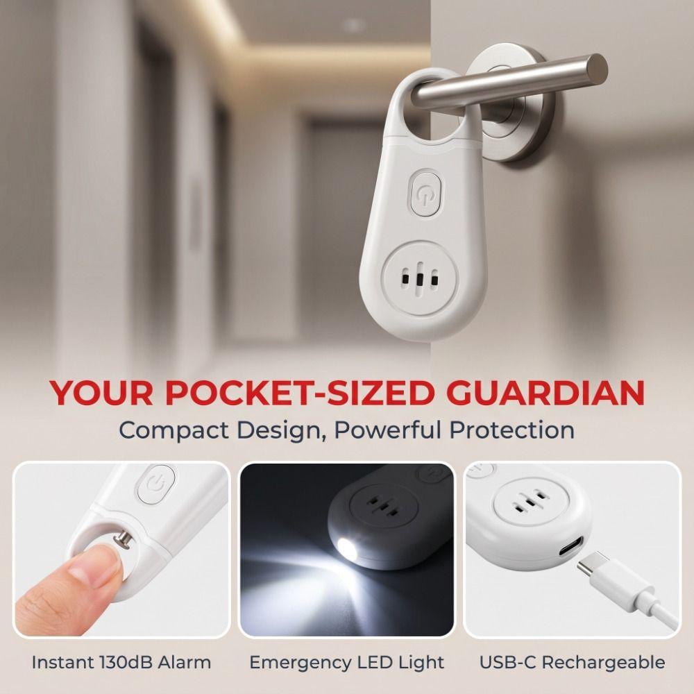 Portable Personal Safety Alarm Loud Siren Emergency Alarm Elderly Keychain Alarm Outdoor Use