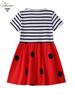 Spring/Summer Short Sleeve Cartoon Ladybug Dress for Kids