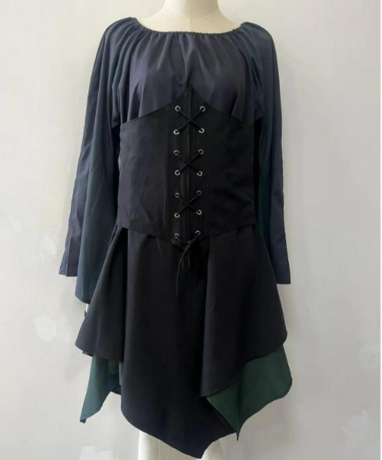 2024Wish Abito da Festa Rinascimentale Medievale da Donna a Maniche Lunghe Costume