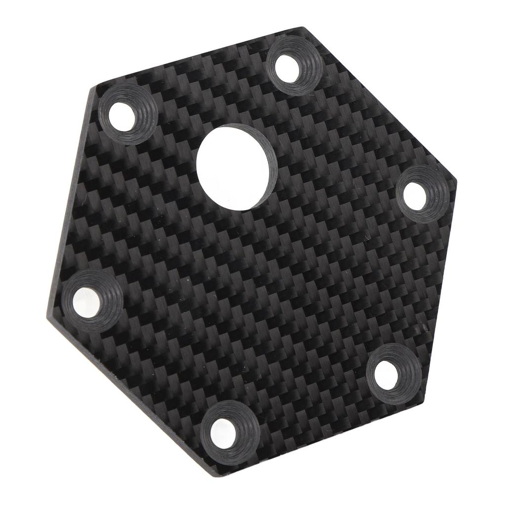 Steering Wheel Horn Cover, Universal Car Steering Wheel Horn Button Plate for MOMO Bolt Steering Wheel, Black Carbon Fiber Steering Wheel Center Cap K