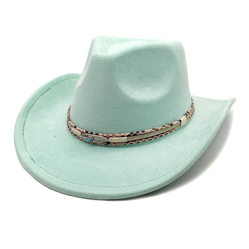 Ethnic Style Cowboy Hat With Wide Brim For Men Women Spring Sun Protection