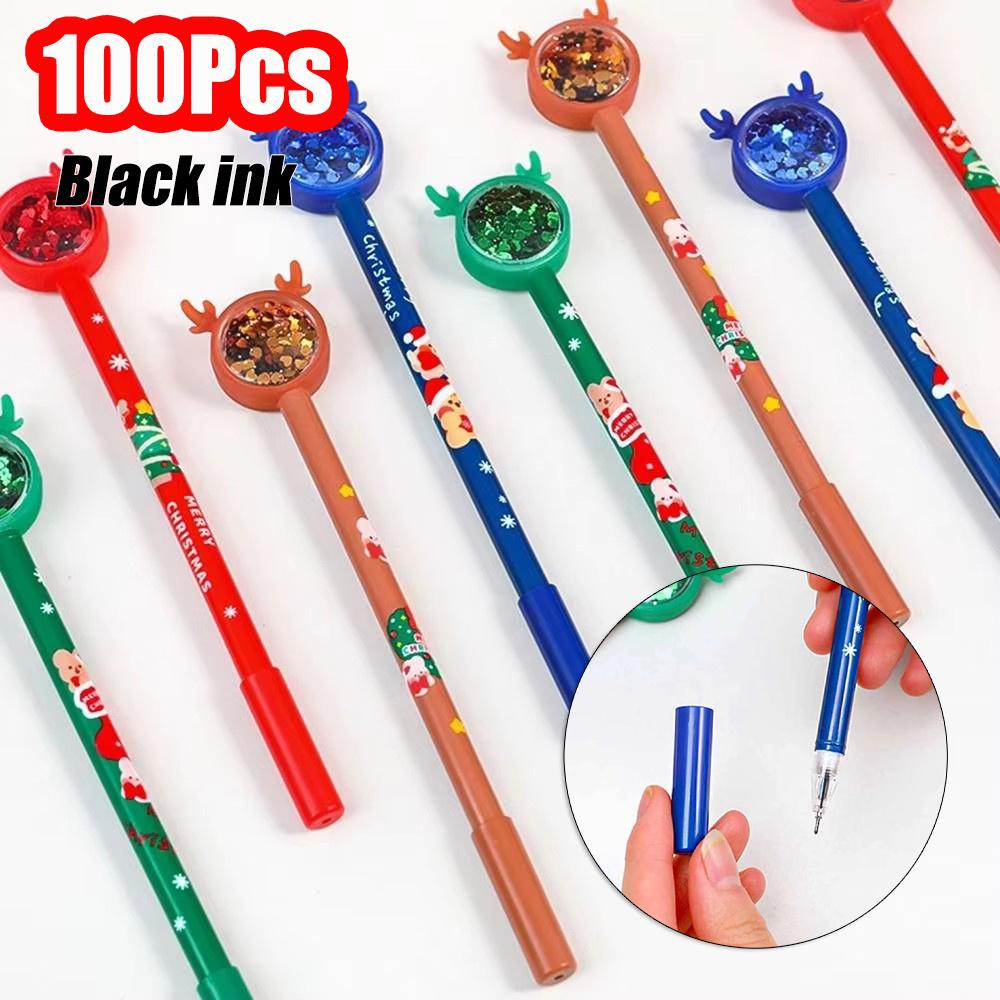1Pc Christmas Tree Gel Ergonomic Design Smooth Writing Portable Student Stationery Multipurpose Writing Tools Cute Pens For Student Prize Gift Writing Random style 1Pc