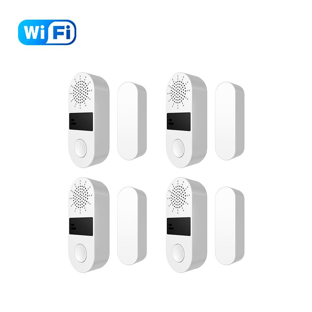 Tuya WiFi/Zigbee Door Window Sensor 130DB Sound Light Alarm Wireless Door Detector SmartLife APP Remote Control for Google Home