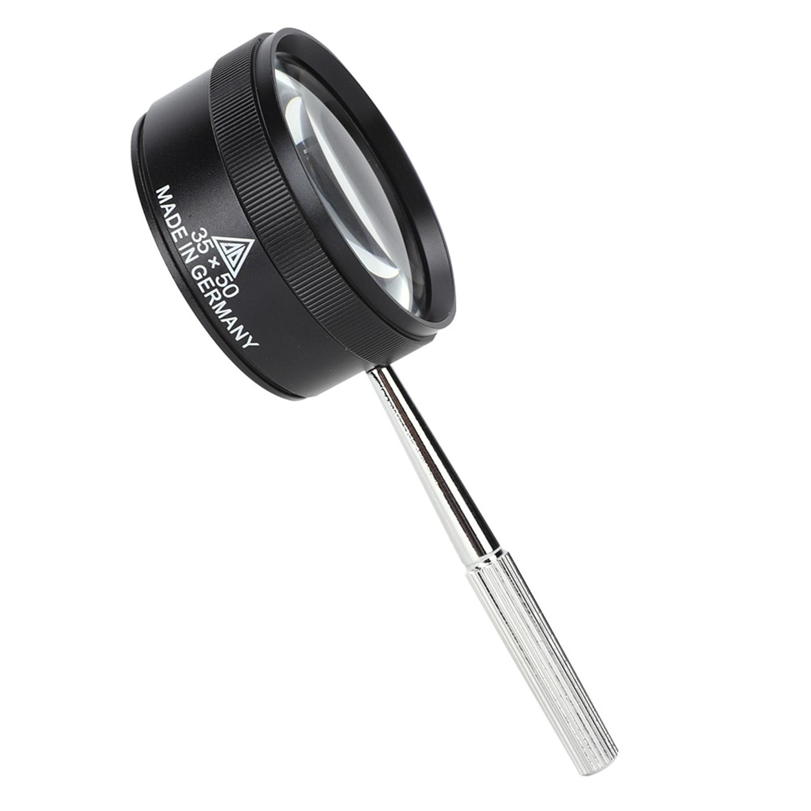 

35X 50мм Портативна ручна лупа збільшувальне скло з ручкою для ідентифікації ювелірних виробів читання