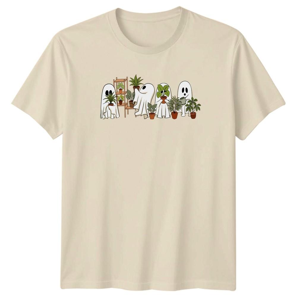Just A Ghost Who Loves Plants TShirt Houseplant Halloween Gift For Him And Her
