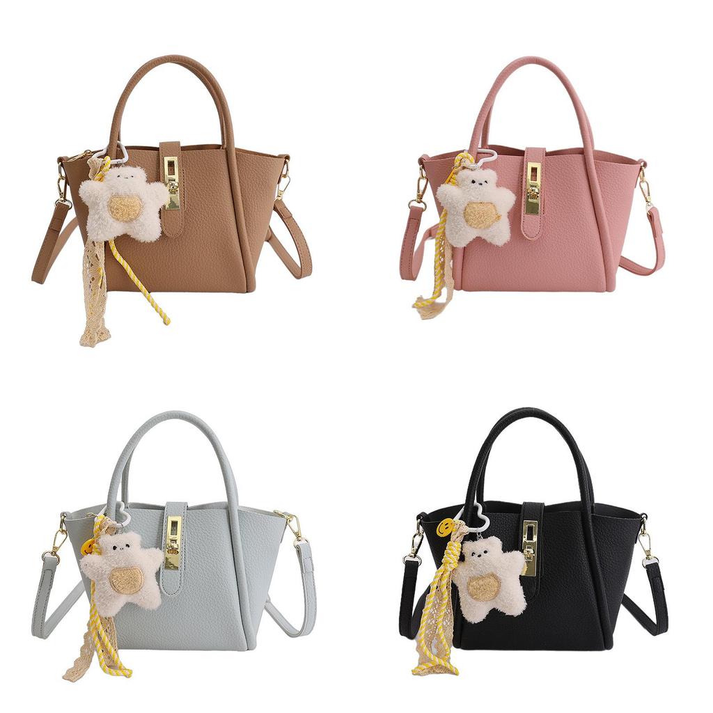 Urban Style Pu Water Bucket Handbag With Inner Zipper And Phone Pocket