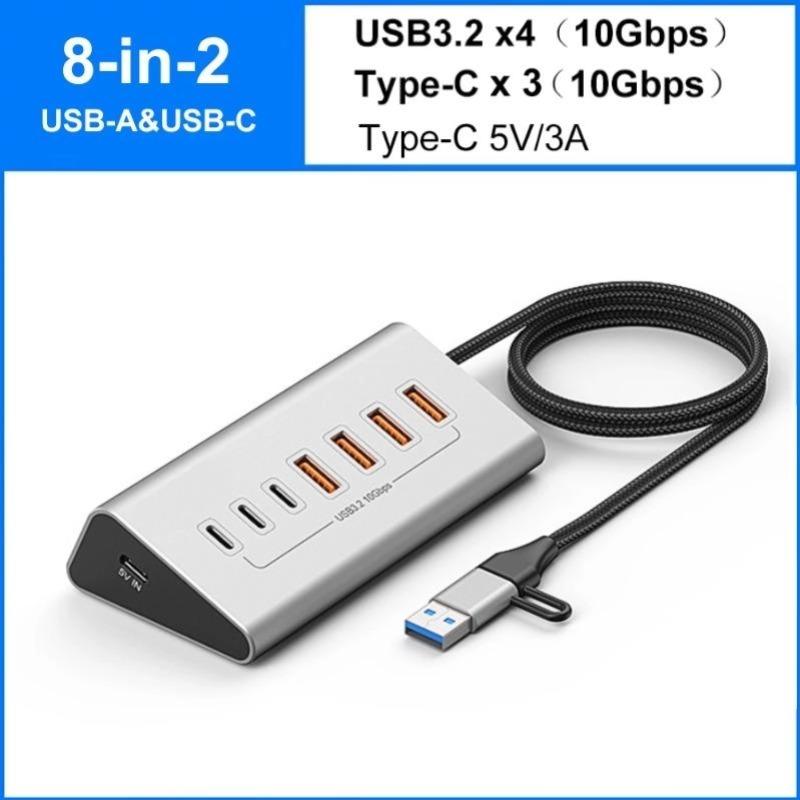 

USB 3.2 + TYPE-C 3.2 + SD/TF + 15 Вт Быстрая зарядка USB Зарядная станция для телефона Адаптер питания USB-концентратор Расширитель с несколькими портами для зарядки мобильного телефона и планшета
