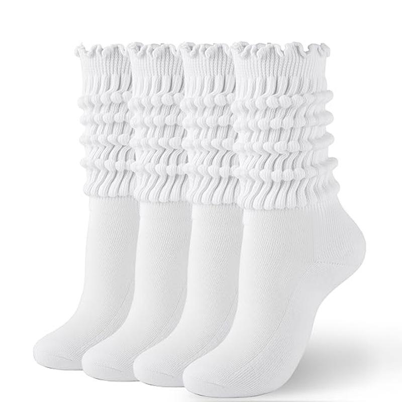 Candy Color Chunky Socks for Men and Women - Autumn/Winter Solid Slimming Long Socks