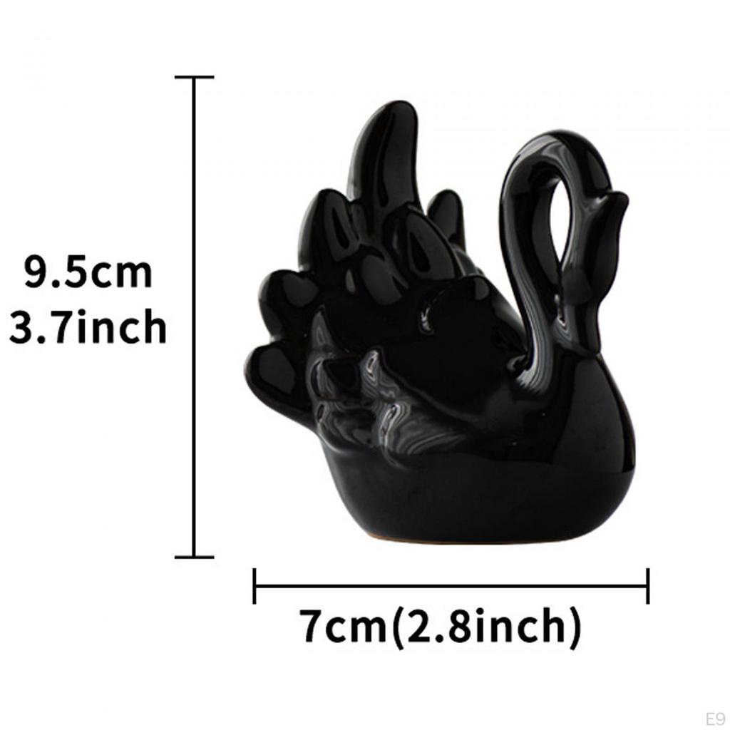 Elegant Swan Figurines: Ceramic Sculpture for Home Decor and Gifts