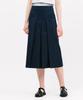 JUN BY JUN K Three-Tuck A-Line Skirt_Navy
