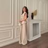  European and American Amazon Women's New V-Neck Short Sleeve Thin Belt Waist Cardigan High Waist Wide Leg Pants Casual Suit