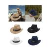 Western Cowboy Hat Women Men Decor Classic Western Cowgirl Hat Sun Protection Hat for Gift Winter Fall Party Costume Accessories