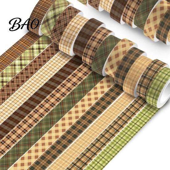 Planer-Sticker 12 Stück Verschiedene Muster Washi Masking Tapes, Dekoratives Japanisches Papierband, 15 mm Bastelband Breit zum Verpacken für Scrapbooking-Tagebücher