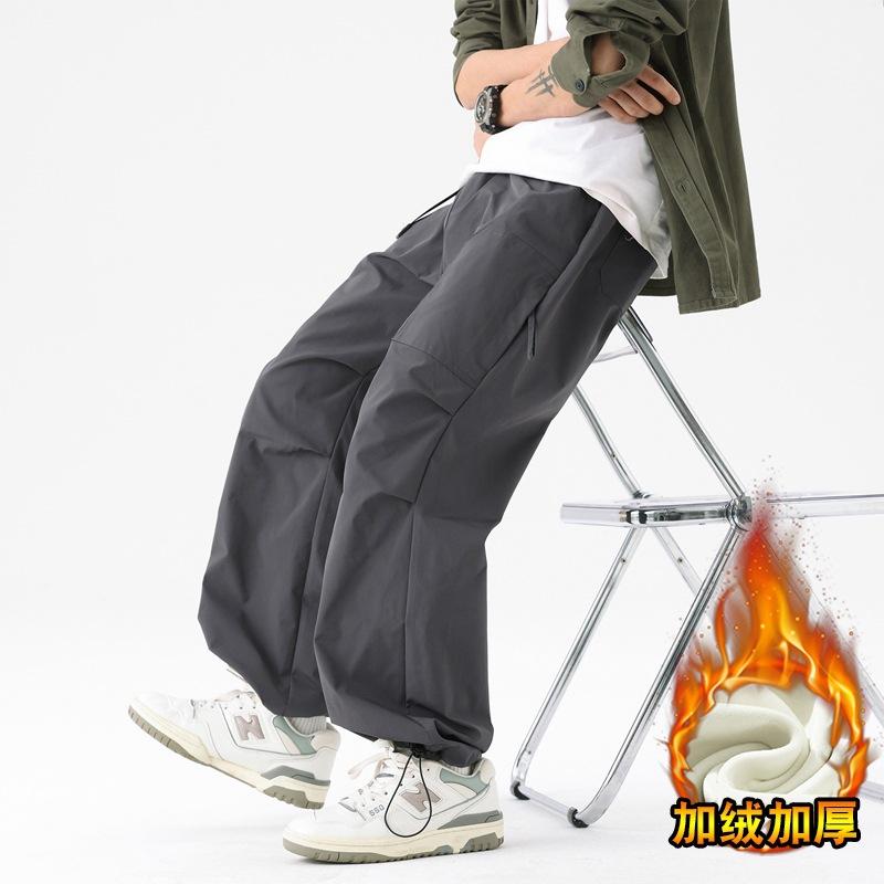 Army green paratrooper overalls men's spring and autumn waterproof and windproof loose casual mountaineering charging pants