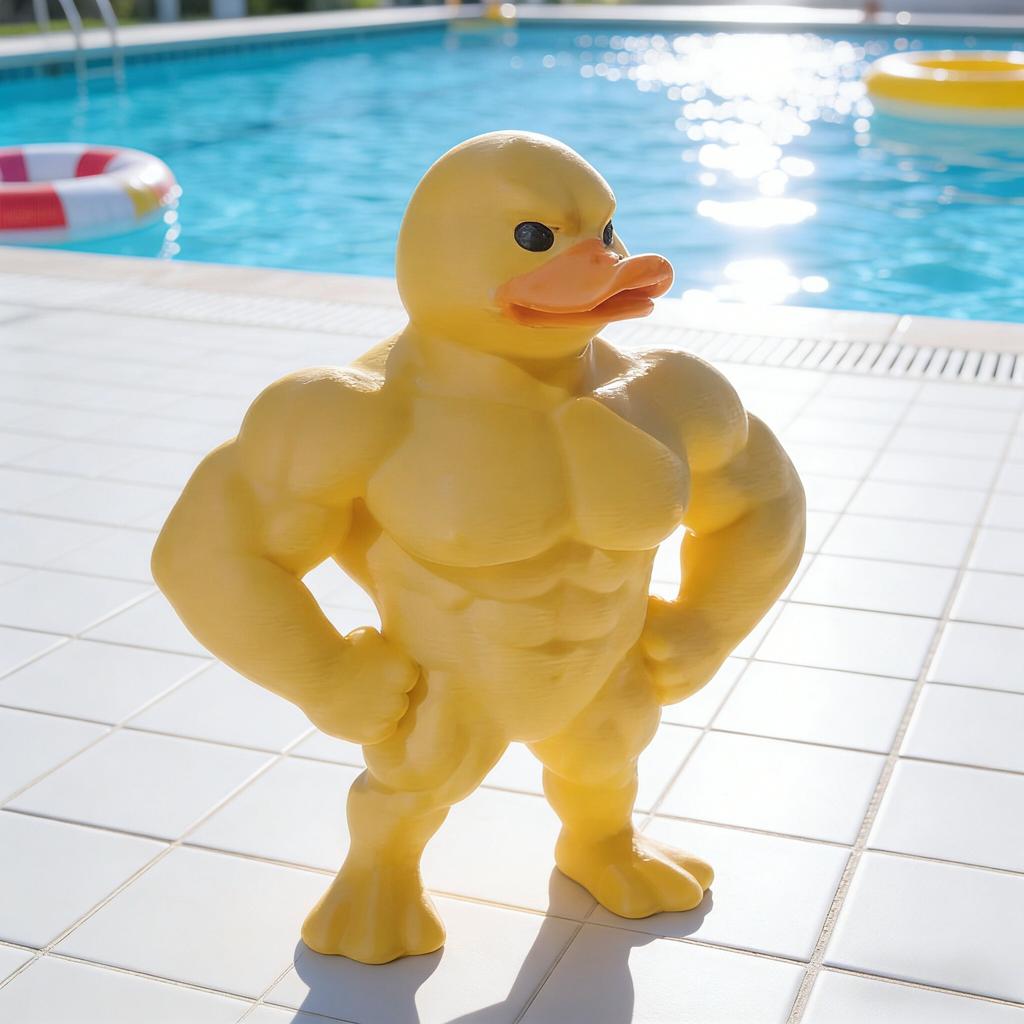 1pc Duck Statue-3D Desktop Decor,Cute Bookshelf Whimsical Figurine,Multifunctional Indoor/Outdoor Decoration, Home Accessory