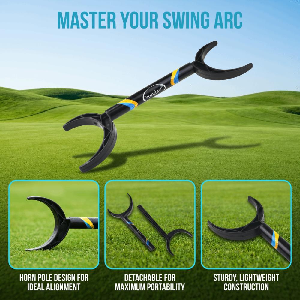 Horn Pole Design Golf Swing Trainer Plastic Material Alignment Aid  Beginner Training