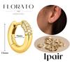 Perforation 925 Silver Ear Needle Minimalist Hoop Earrings Metallic Gold Earrings For Women CZ Fashion Jewelry