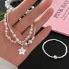 Elegant Pearl Star Pendant Bracelet for Women - Light Luxury Silver Wristband Jewelry