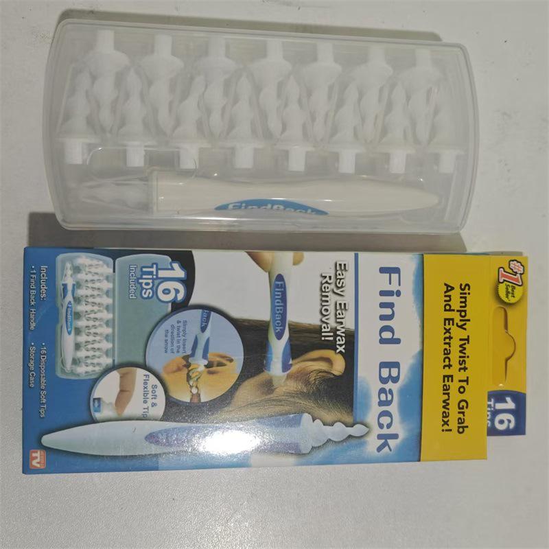 Rotating Silicone Ear Cleaner with 16 Heads for Children and Adults