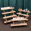Stall Counter Solid Wood Ladder Jewelry Display Stand Ring Cardboard Ring Doll Storage Shelf Display Shelf